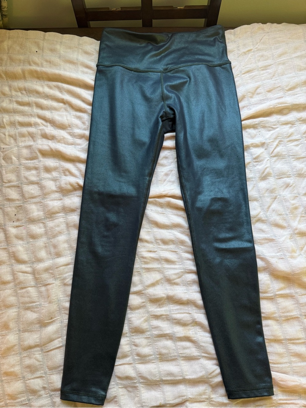 Athleta Black High-Waist Leggings Metallic Disco Pilates